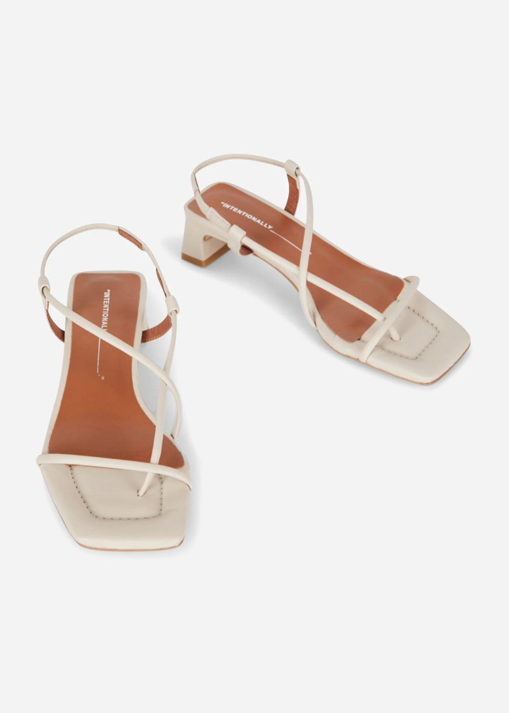 Anca Slingback Leather Heel - Cream - Intentionally Blank Canada - Danali
