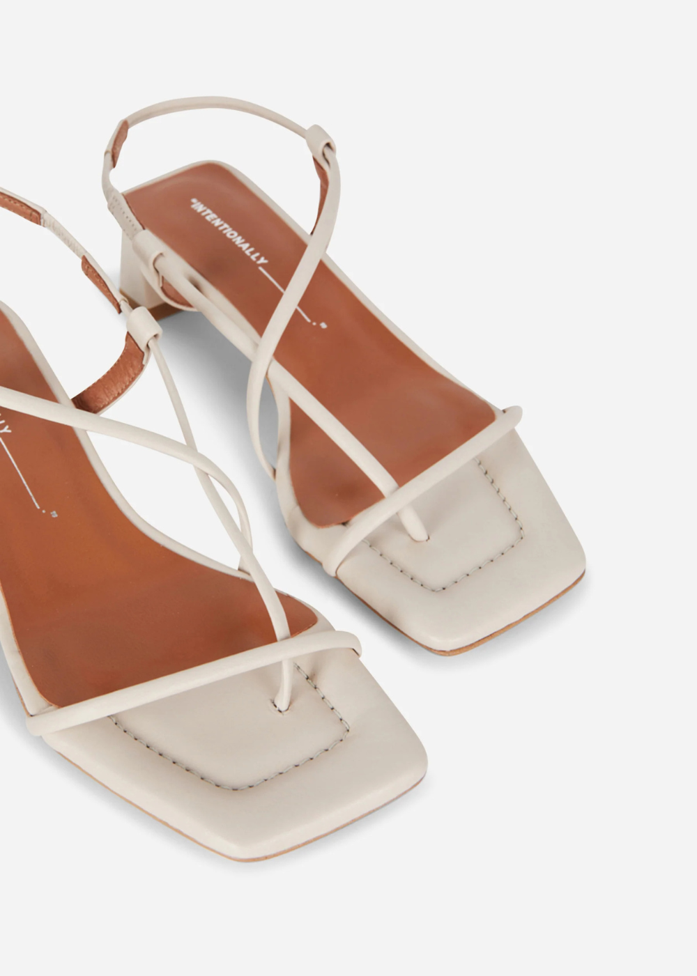 Anca Slingback Leather Heel - Cream - Intentionally Blank Canada - Danali