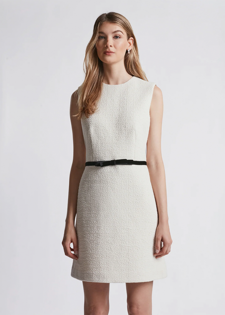 Cream tweed dress hotsell