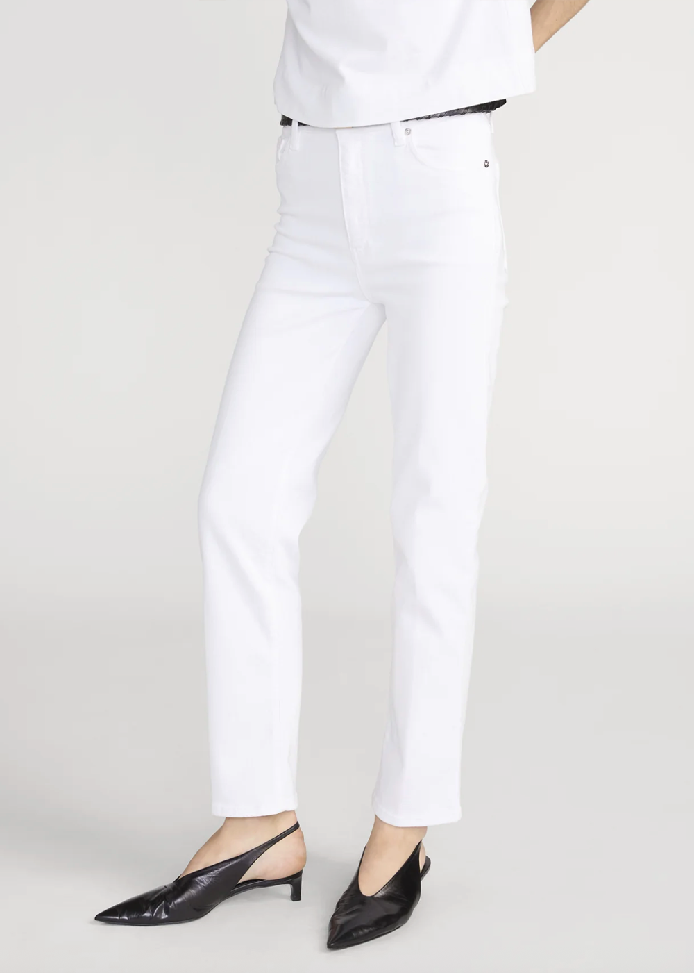 Le Sleek Straight Jean - White - Frame Canada - Danali - LSLS238-WHT