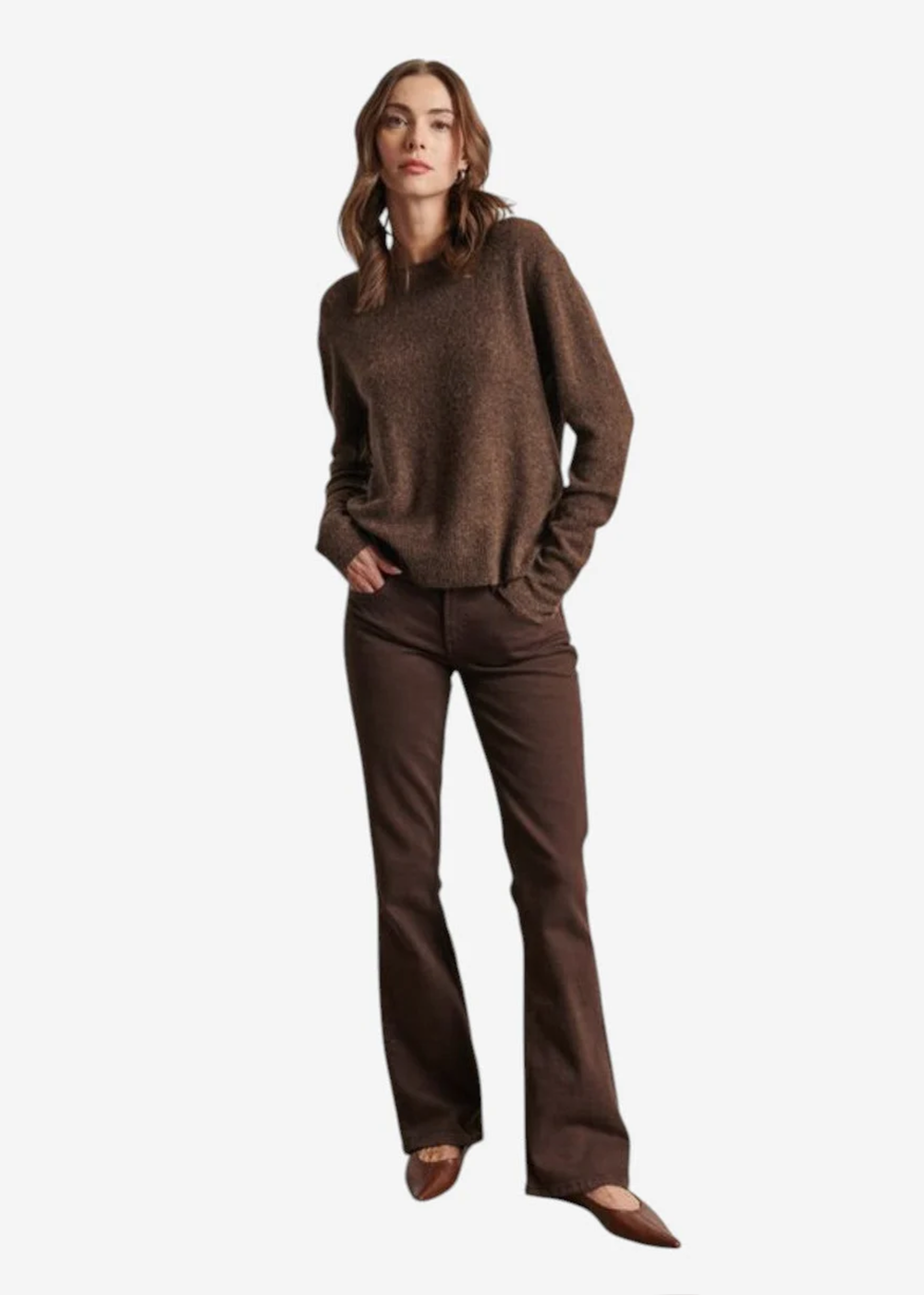 Cecy Crewneck Sweater - Muscavado - Line the Label Canada - Danali