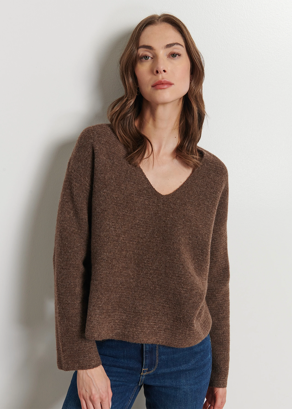 Annalise V-Neck Sweater - Spice - Line the Label Canada - Danali