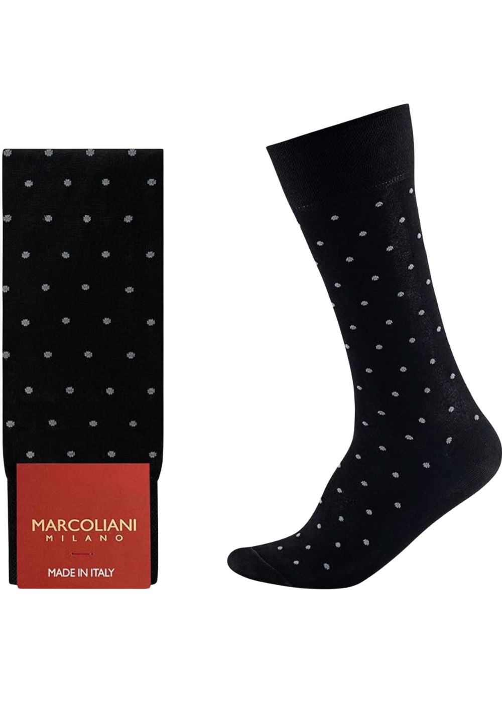 MAR2776T - Marcoliani Pima Cotton Polka Dot Socks Black - Marcoliani Canada - Danali