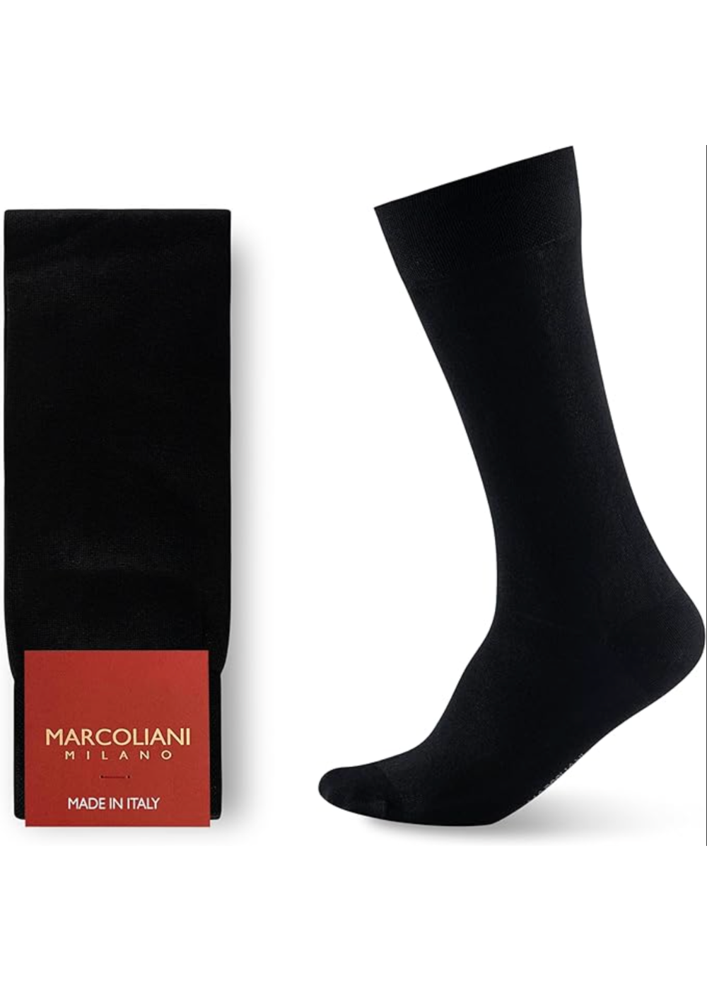 MAR4542T Marcoliani Modal Classic Plain Socks Black - Danali