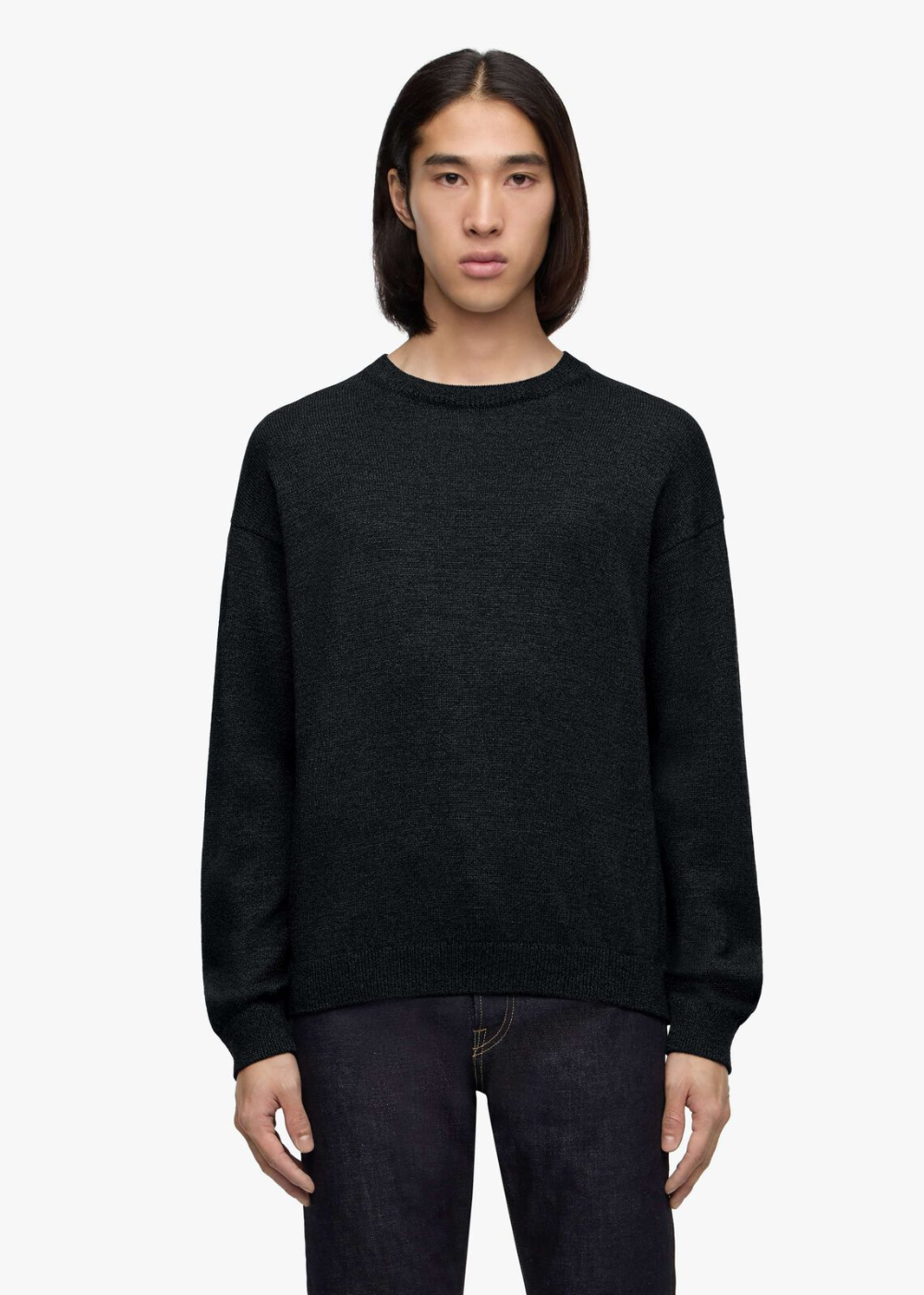Washi Paper LS Knit - Black - Momotaro Canada - Danali - MMKN60006S_BLK