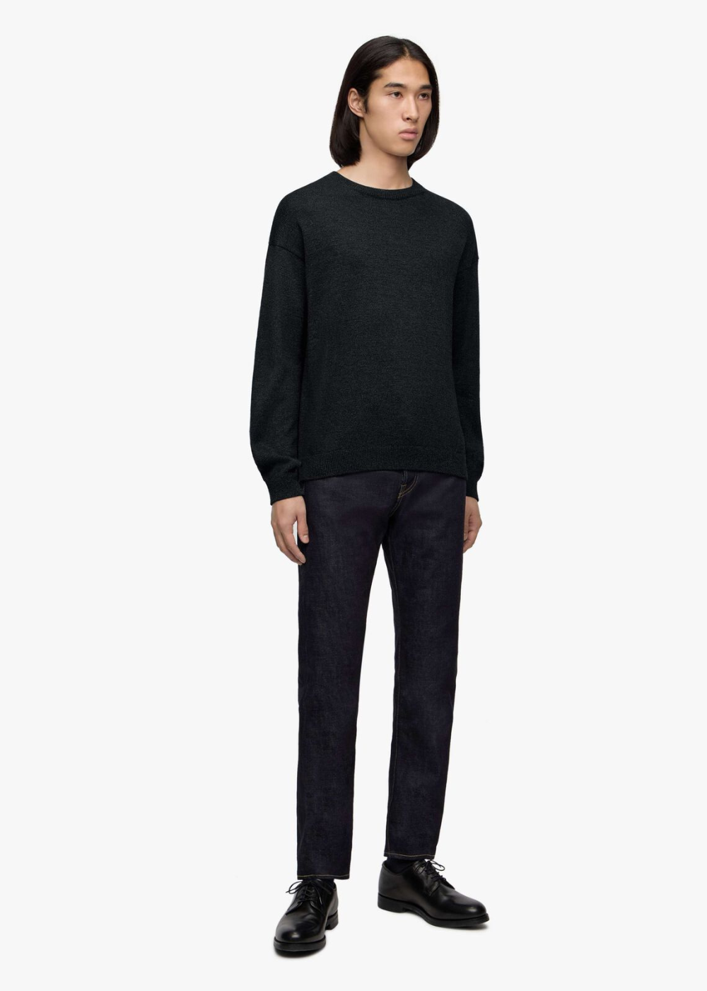 Washi Paper LS Knit - Black - Momotaro Canada - Danali - MMKN60006S_BLK