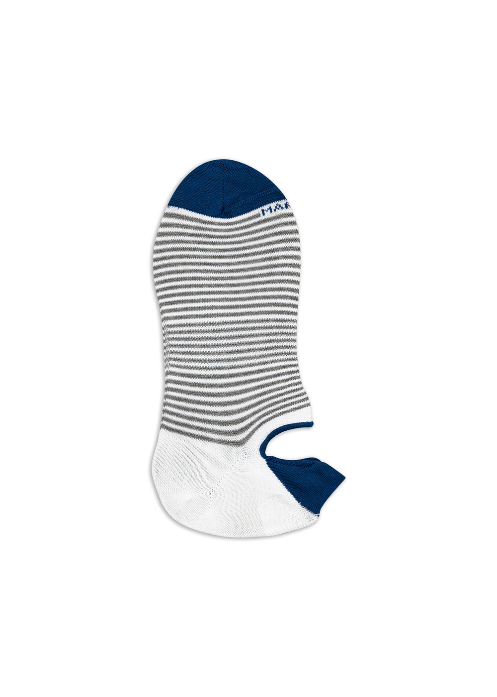 Cotton Invisible Sneaker Stripe Socks - White - Marcoliani Canada - Danali