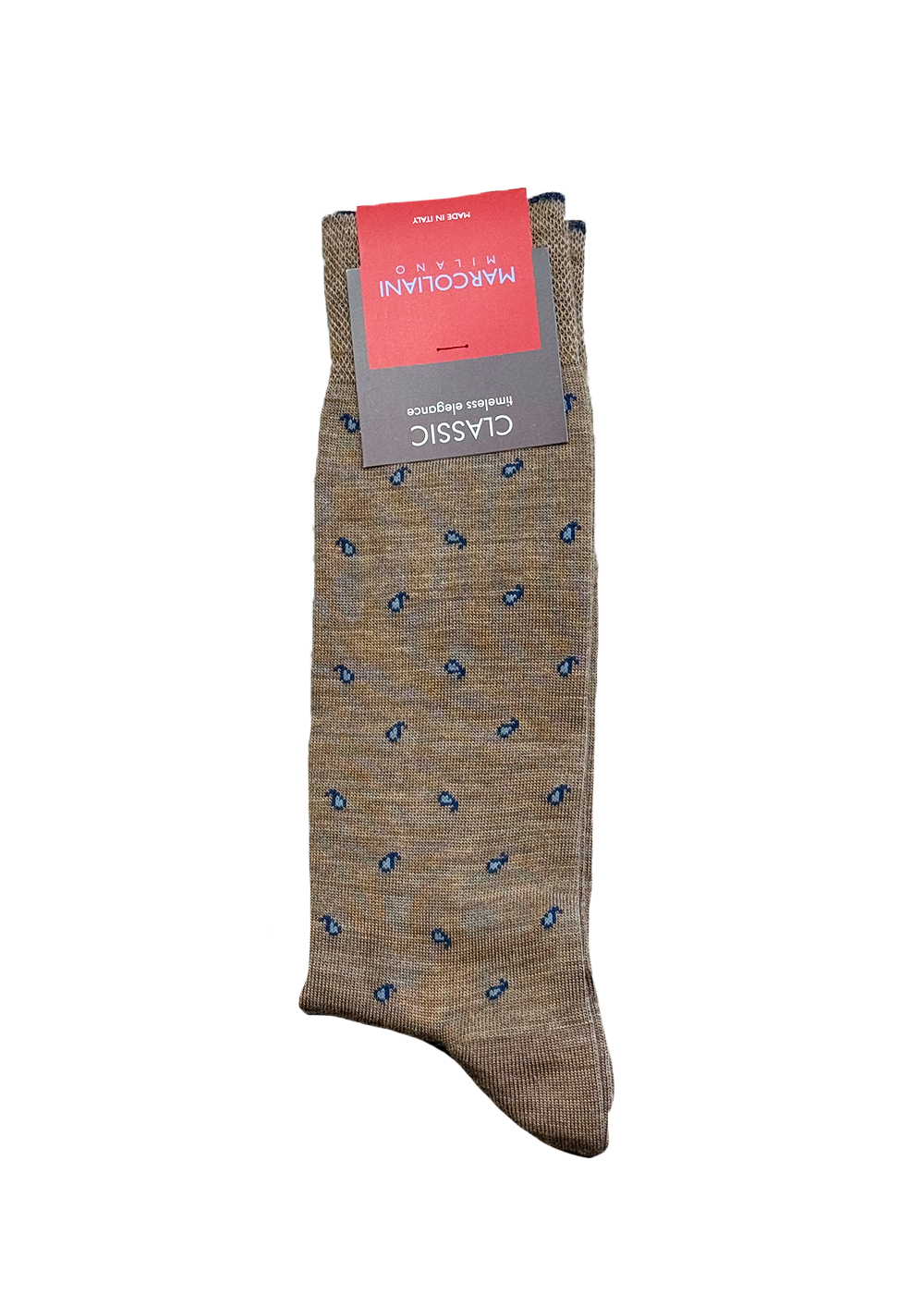 Extrafine Merino Tiny Paisley Socks - Natural - Marcoliani Canada - Danali