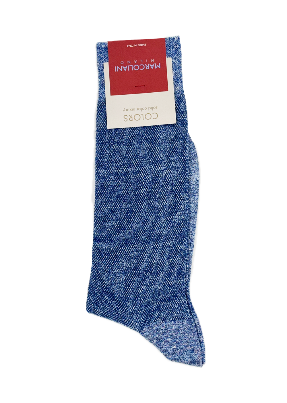 Linen & Cotton Pique Sock - Amalfi Blue - Marcoliani Canada - Danali