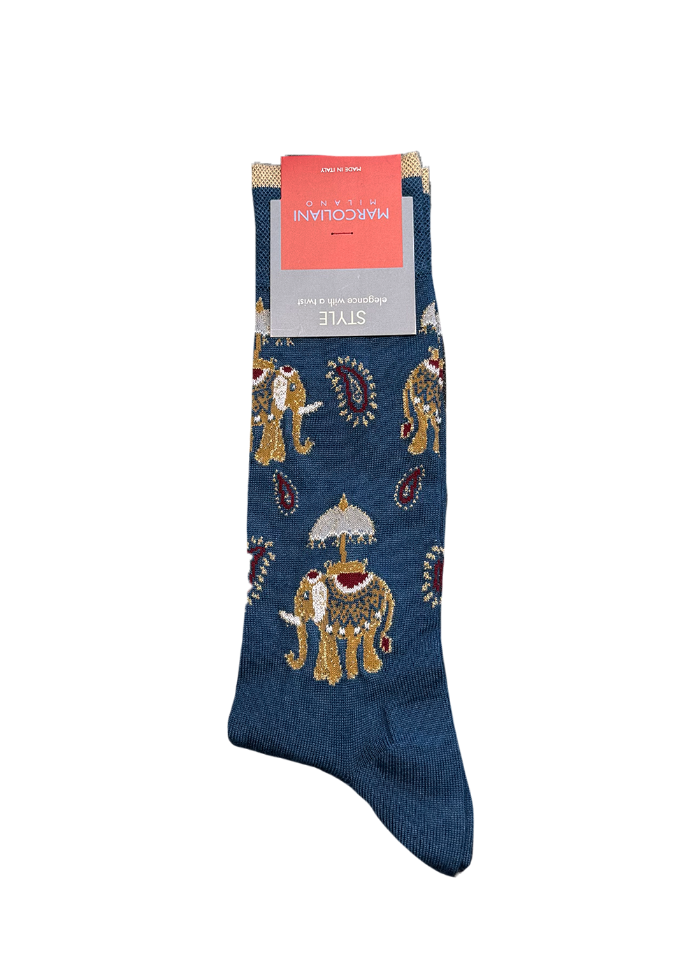 Mousse of Modal Elephant Socks - Denim Blue - Marcoliani Canada - Danali