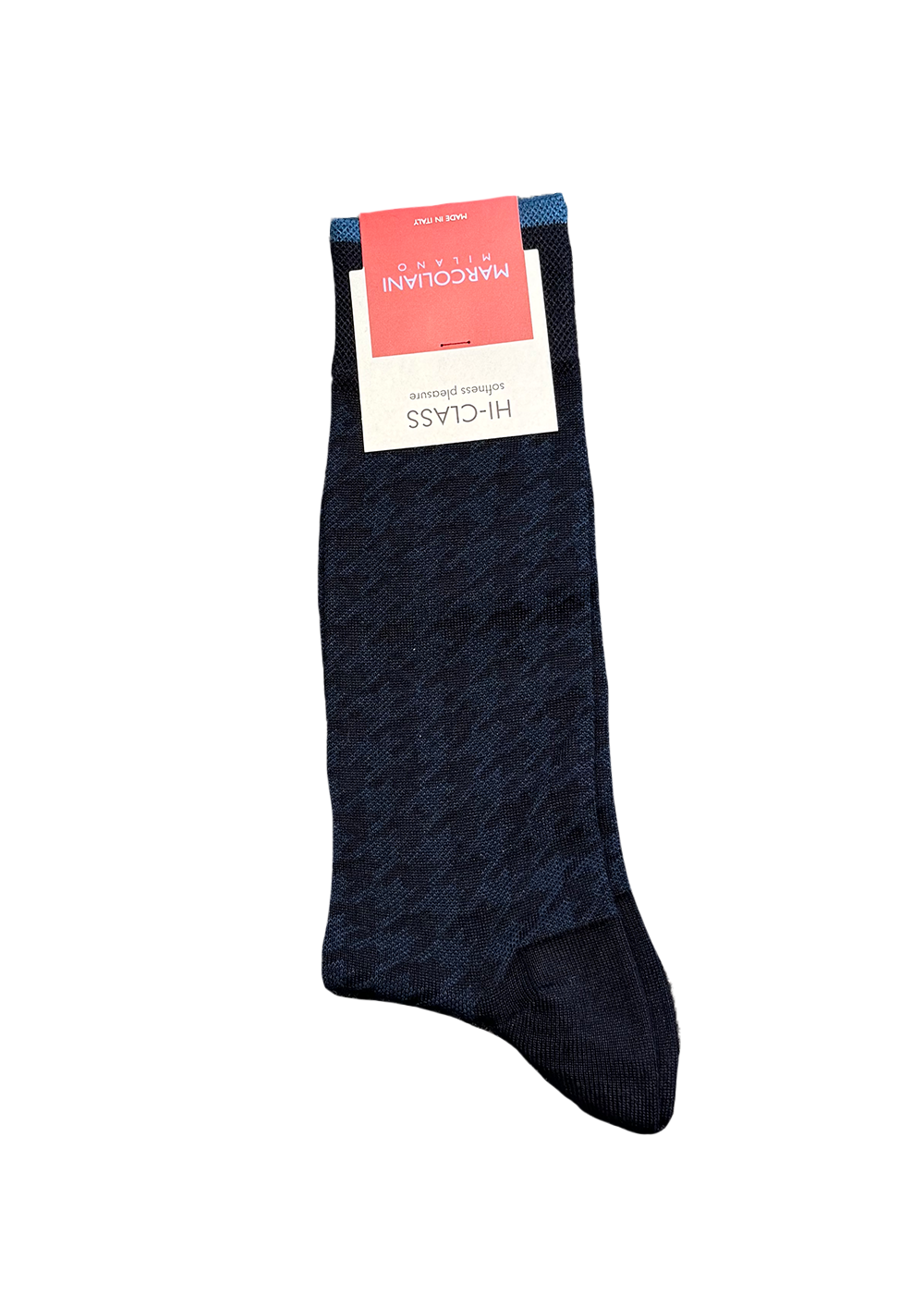 Mousse of Modal Houndstooth Socks - Navy - Marcoliani Canada - Danali