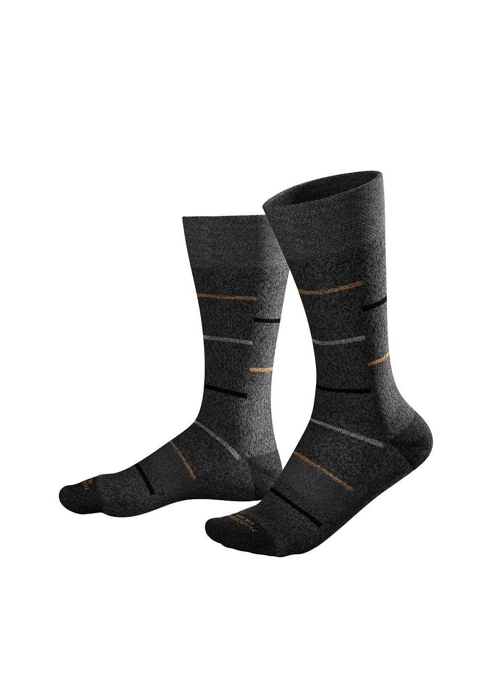 Pima Cotton Half Striped Socks - Asphalt - Marcoliani Canada - Danali