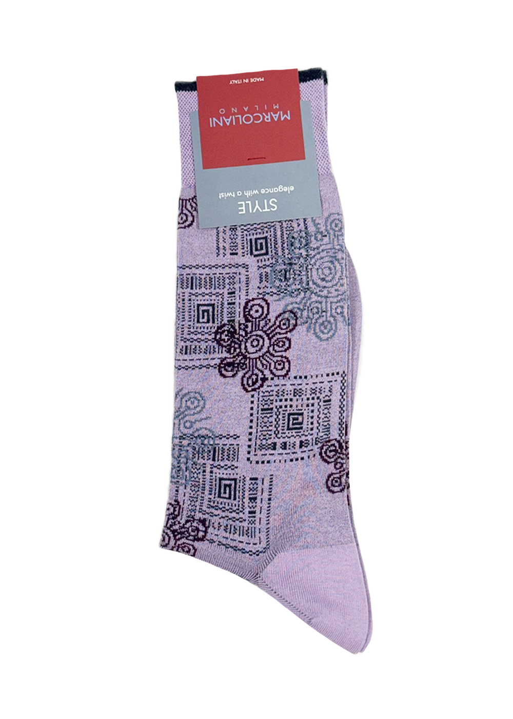 Pima Cotton Jodha Decor Socks - Lilac - Marcoliani Canada - Danali