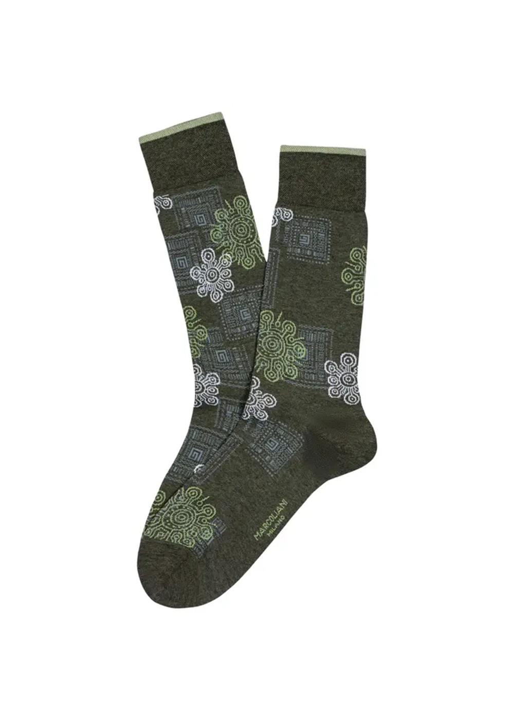 Pima Cotton Jodha Decor Socks - Loden - Marcoliani Canada - Danali