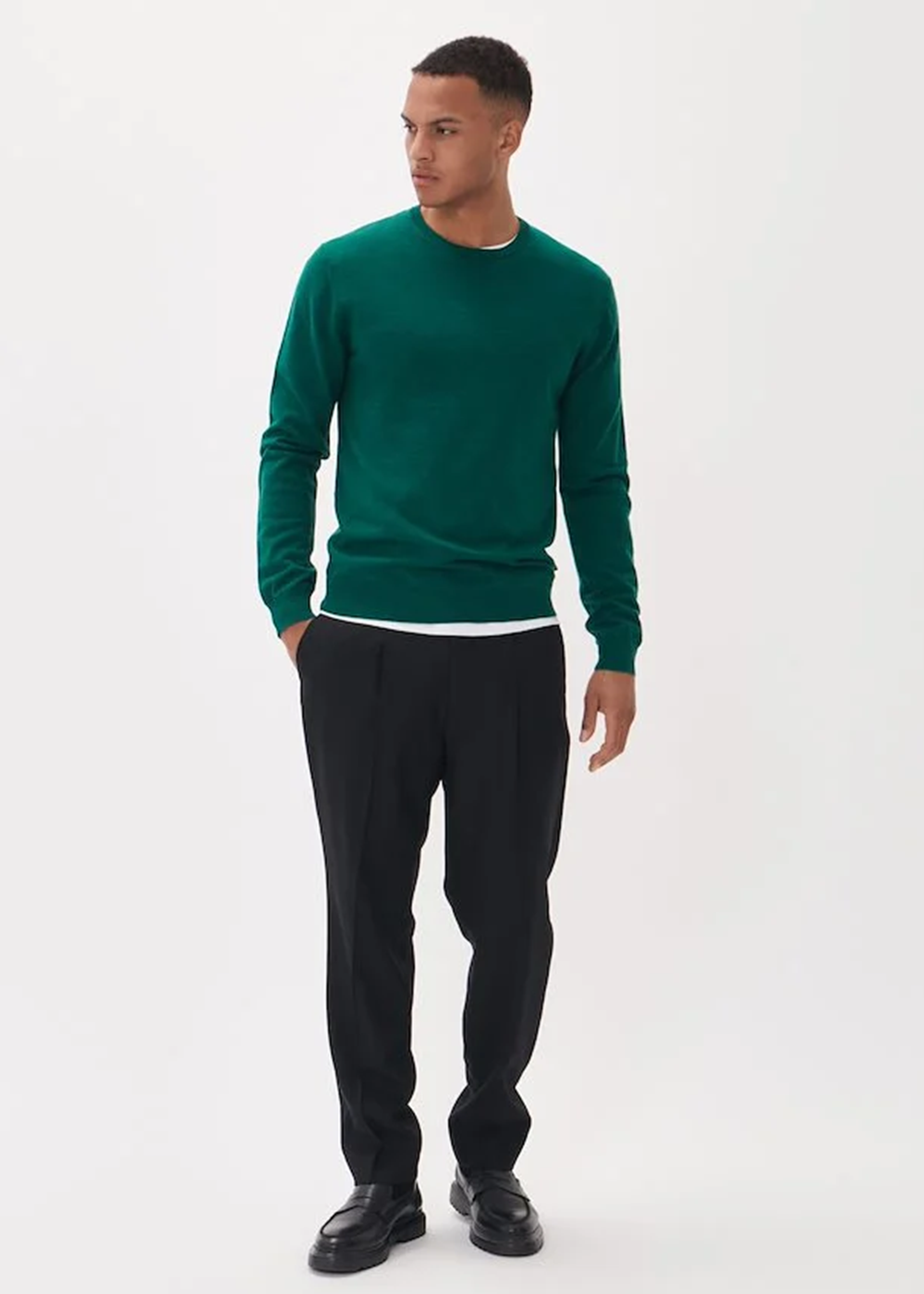 Margrate Merino Sweater - Pine Green - Matinique Canada - Danali