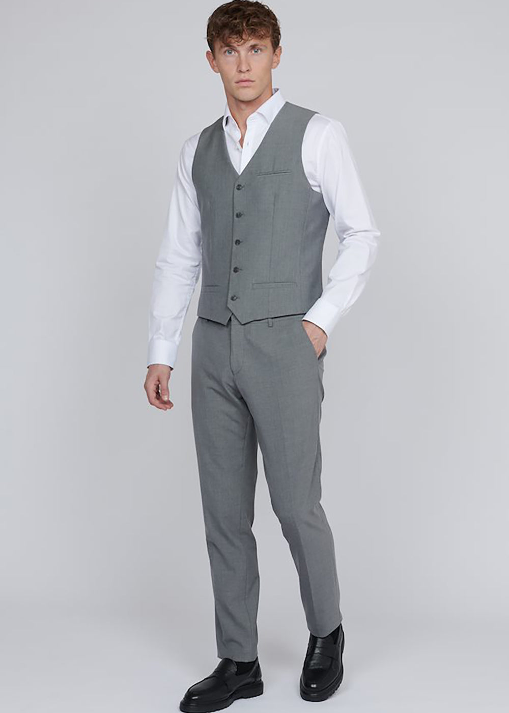 Breck Vest - Medium Grey Melange - Matinique Canada - Danali