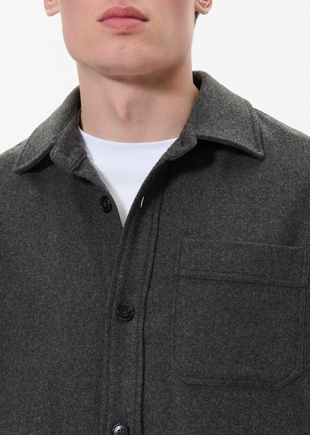 Cracow Overshirt - Dark Grey Melange - Matinique Canada - Danali