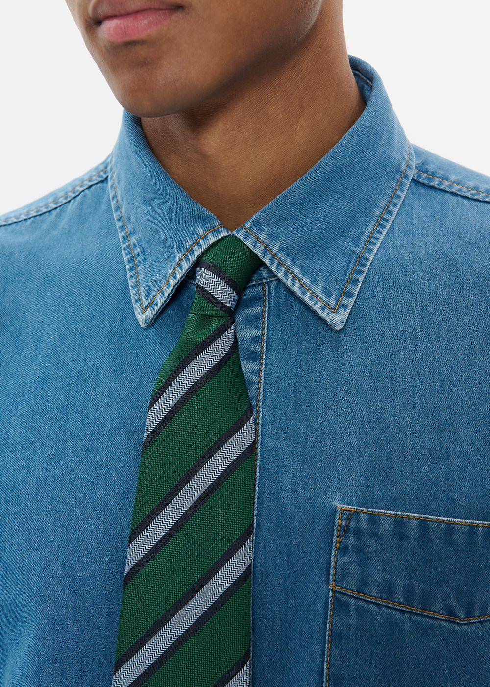 Green Wide Tie - Dark Green - Matinique Canada - Danali