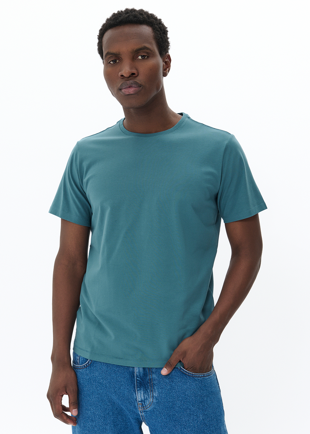 Matinique Jermalink Cotton Stretch T-Shirt Blue Fusion - Matinque Canada - Danali
