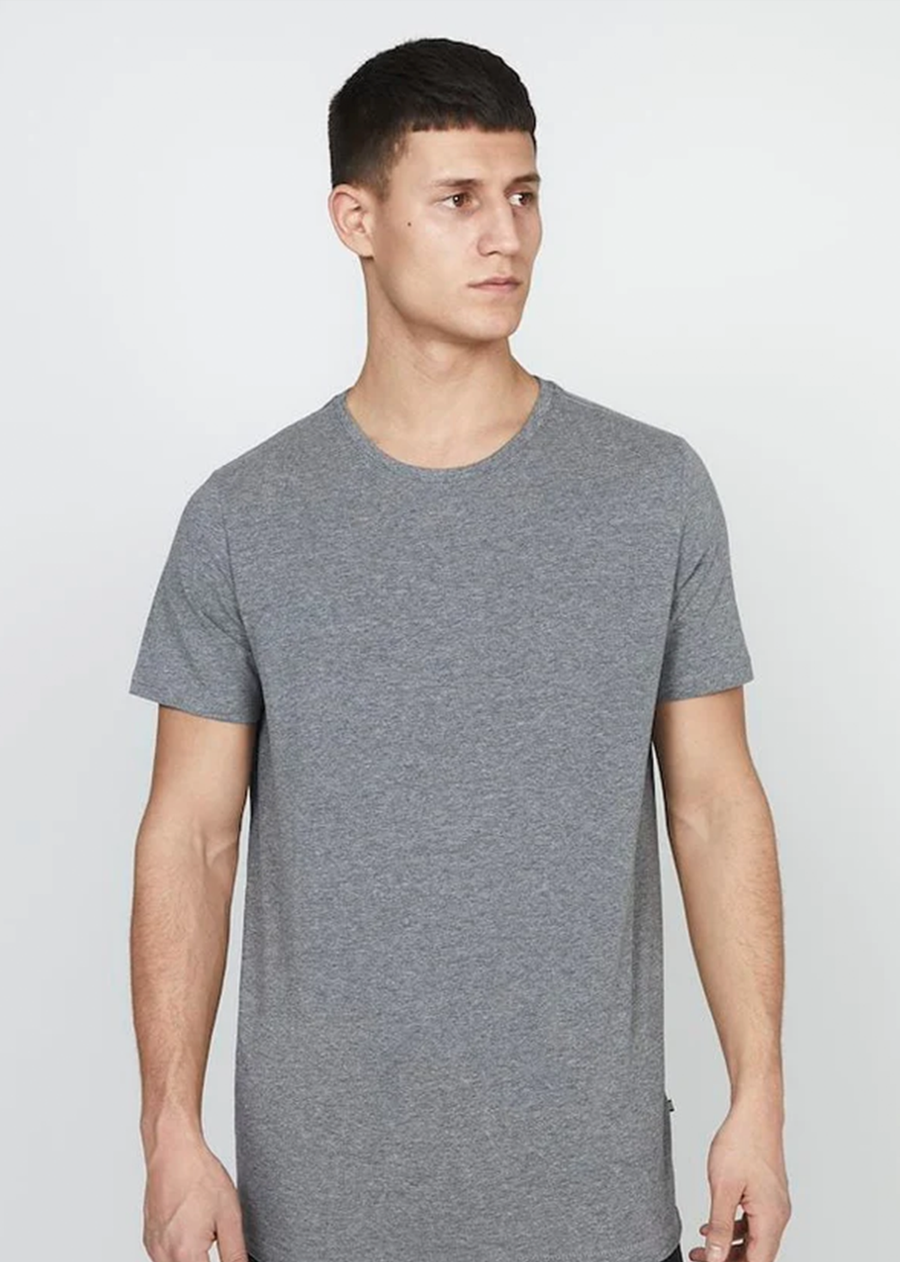 Jermalink Cotton Stretch T-Shirt - Medium Grey Melange - Matinique Canada - Danali