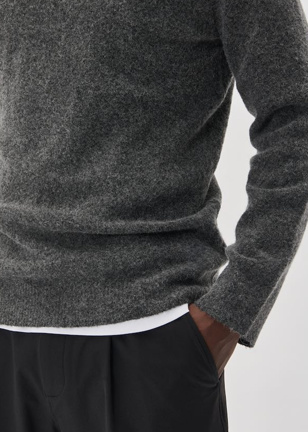 Jobo Sweater - Dark Grey Melange - Matinique Canada - Danali