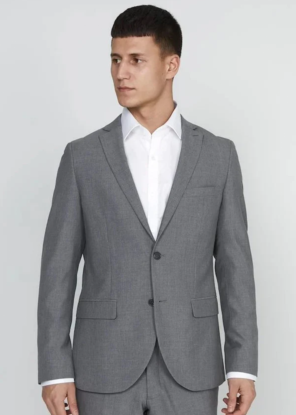 Jonathan Stretch Blazer - Medium Grey Melange - Matinique Canada - Danali
