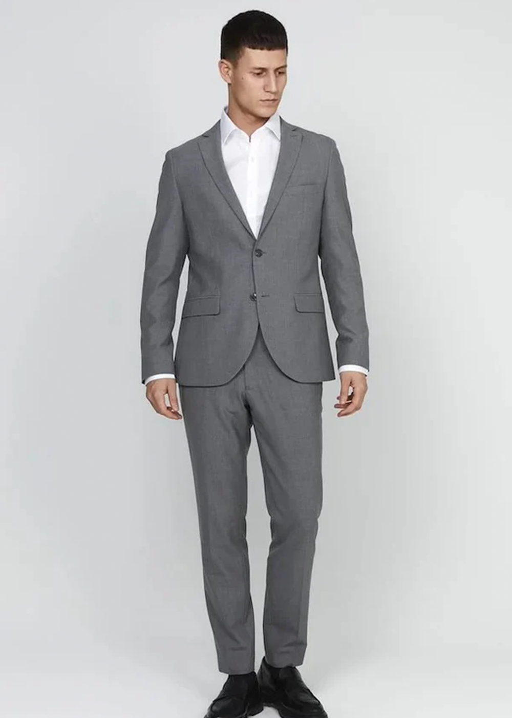 Jonathan Stretch Blazer - Medium Grey Melange - Matinique Canada - Danali