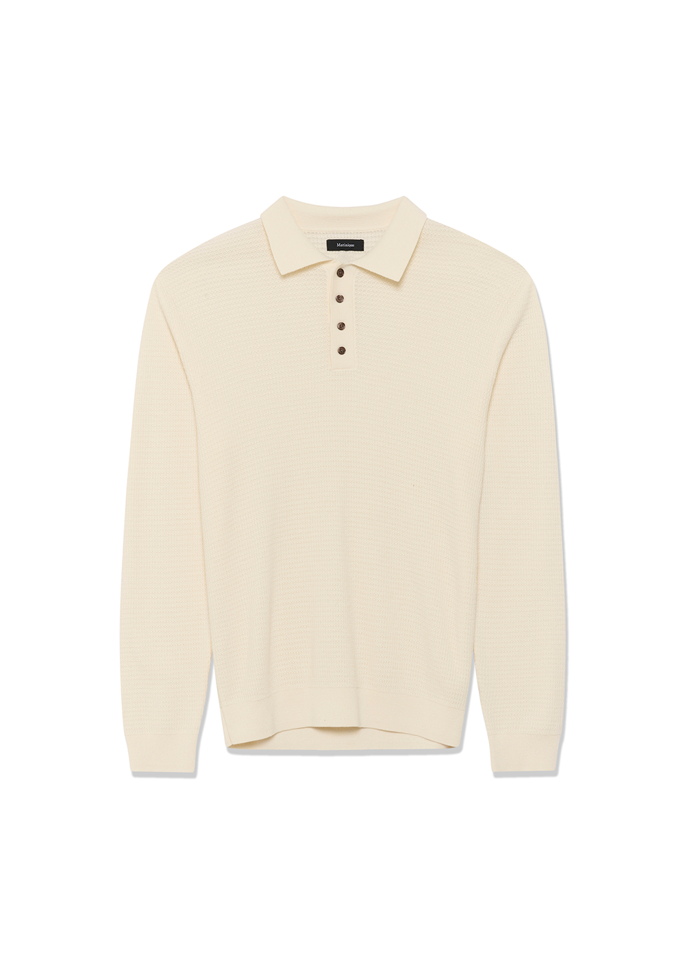 Kerone Knit Polo Sweater - Vanilla Ice - Matinique Canada - Danali