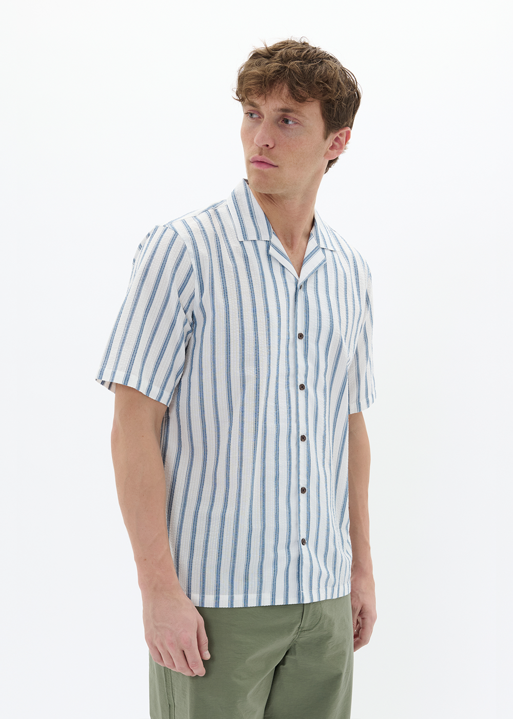 Klampo Short Sleeve Shirt - Blue Fusion - Matinique Canada - Danali