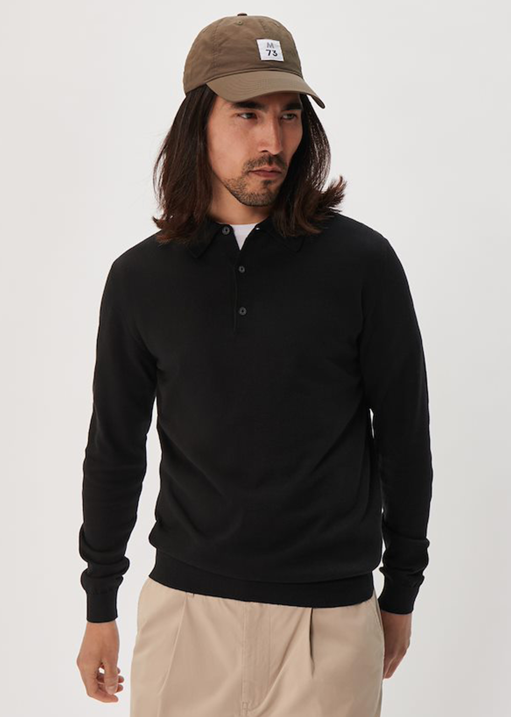 Klint Long Sleeve Polo - Black - Matinique Canada - Danali