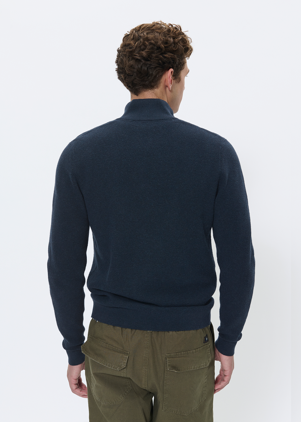 Lagoon Zip Sweater - Dark Navy Melange - Matinique Canada - Danali