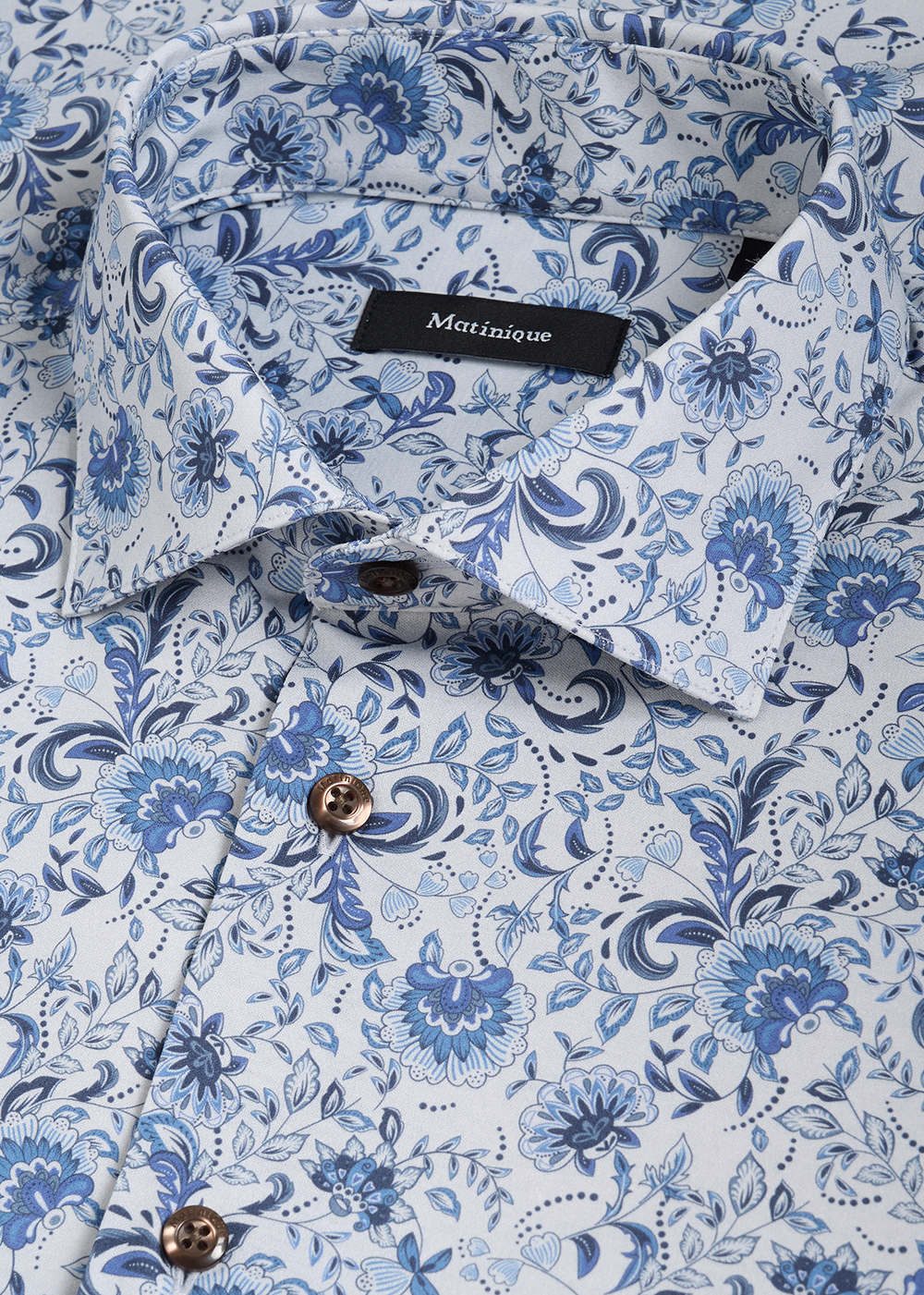 Marc Long Sleeve Shirt - Navy Peony - Matinique Canada - Danali