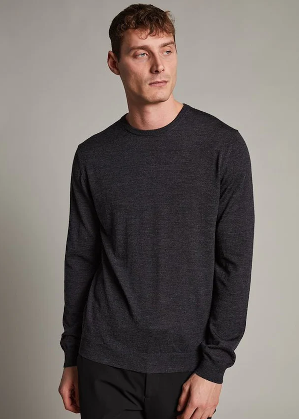 Margrate Merino Sweater - Dark Grey Melange - Matinique Canada - Danali