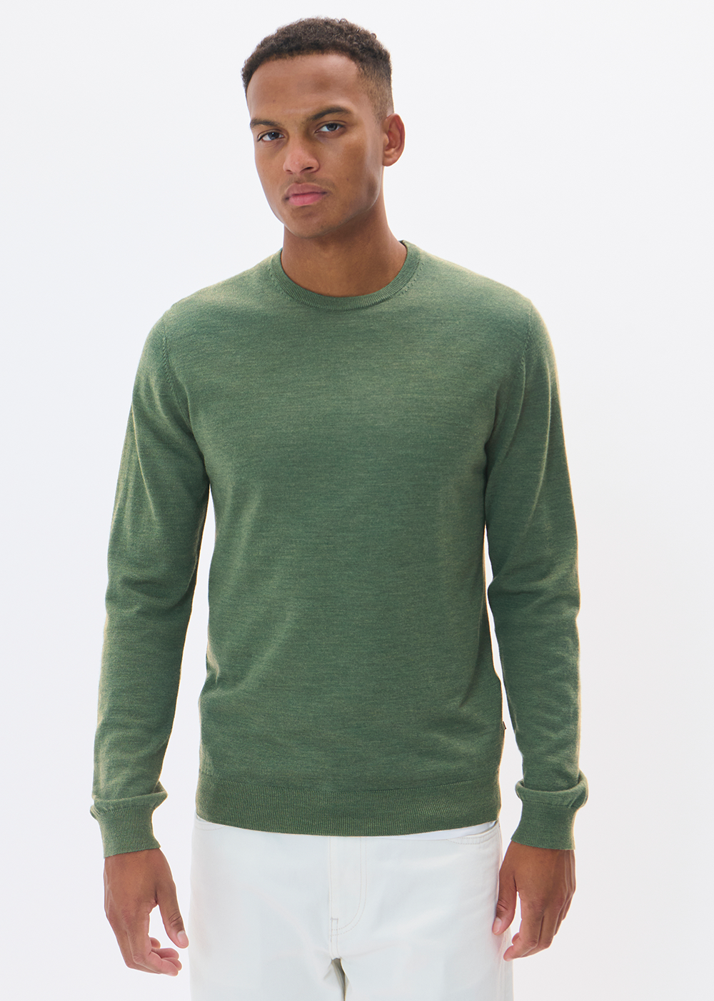 Margrate Merino Sweater - Duck Green Melange - Matinique Canada - Danali