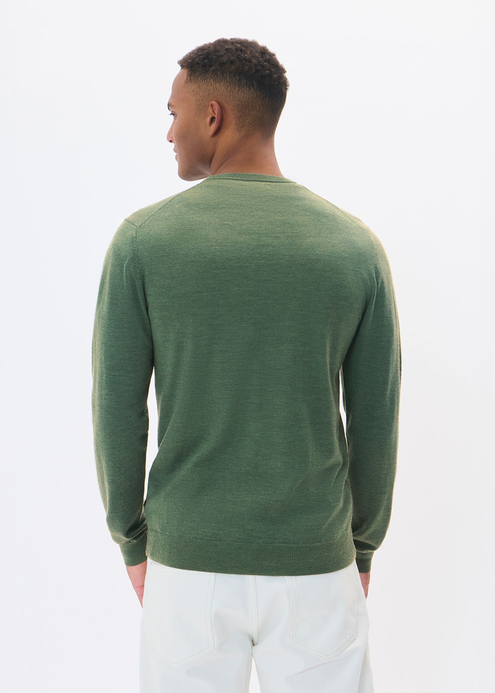 Margrate Merino Sweater - Duck Green Melange - Matinique Canada - Danali