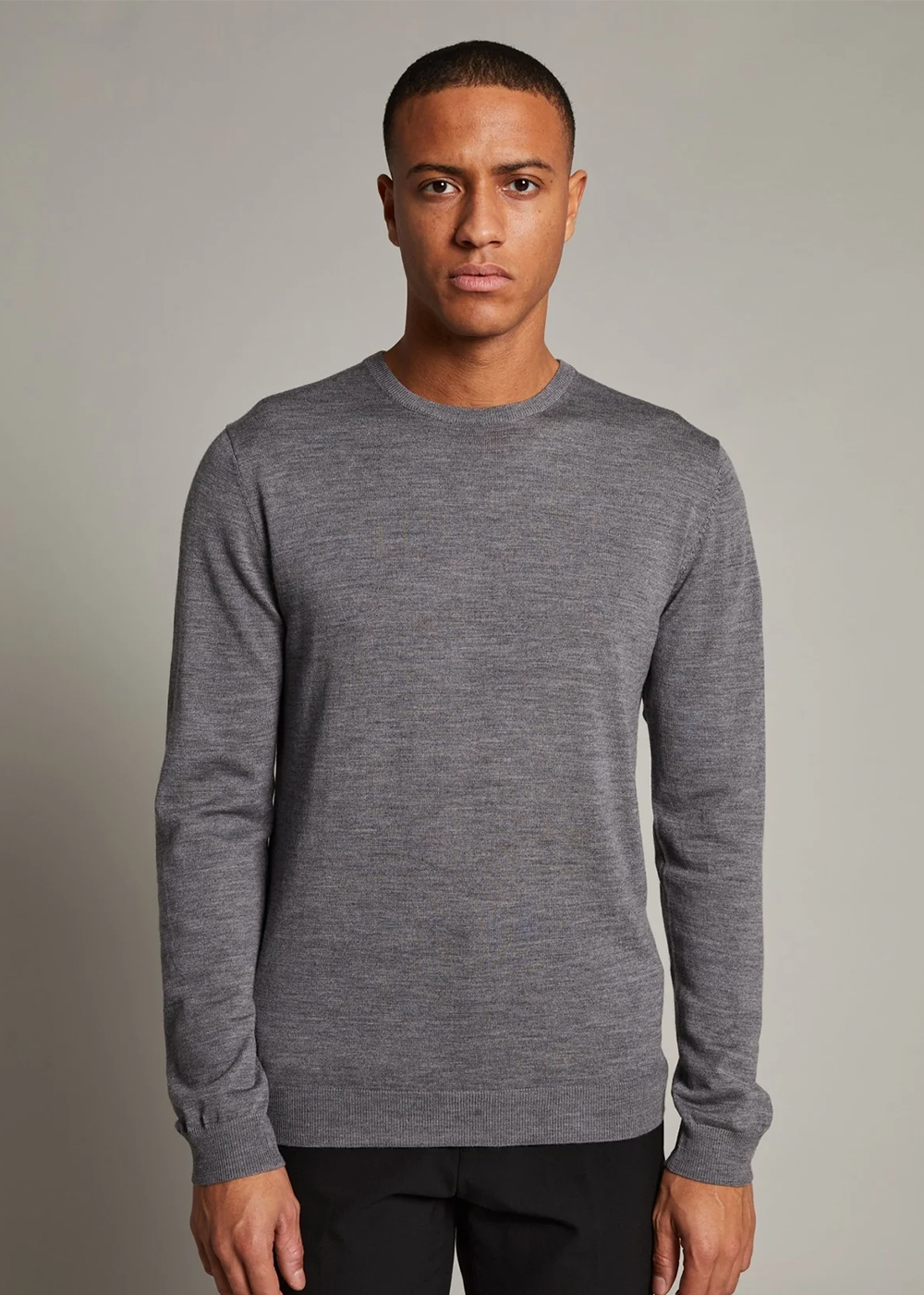 Margrate Merino Sweater - Medium Grey Melange - Matinique Canada - Danali