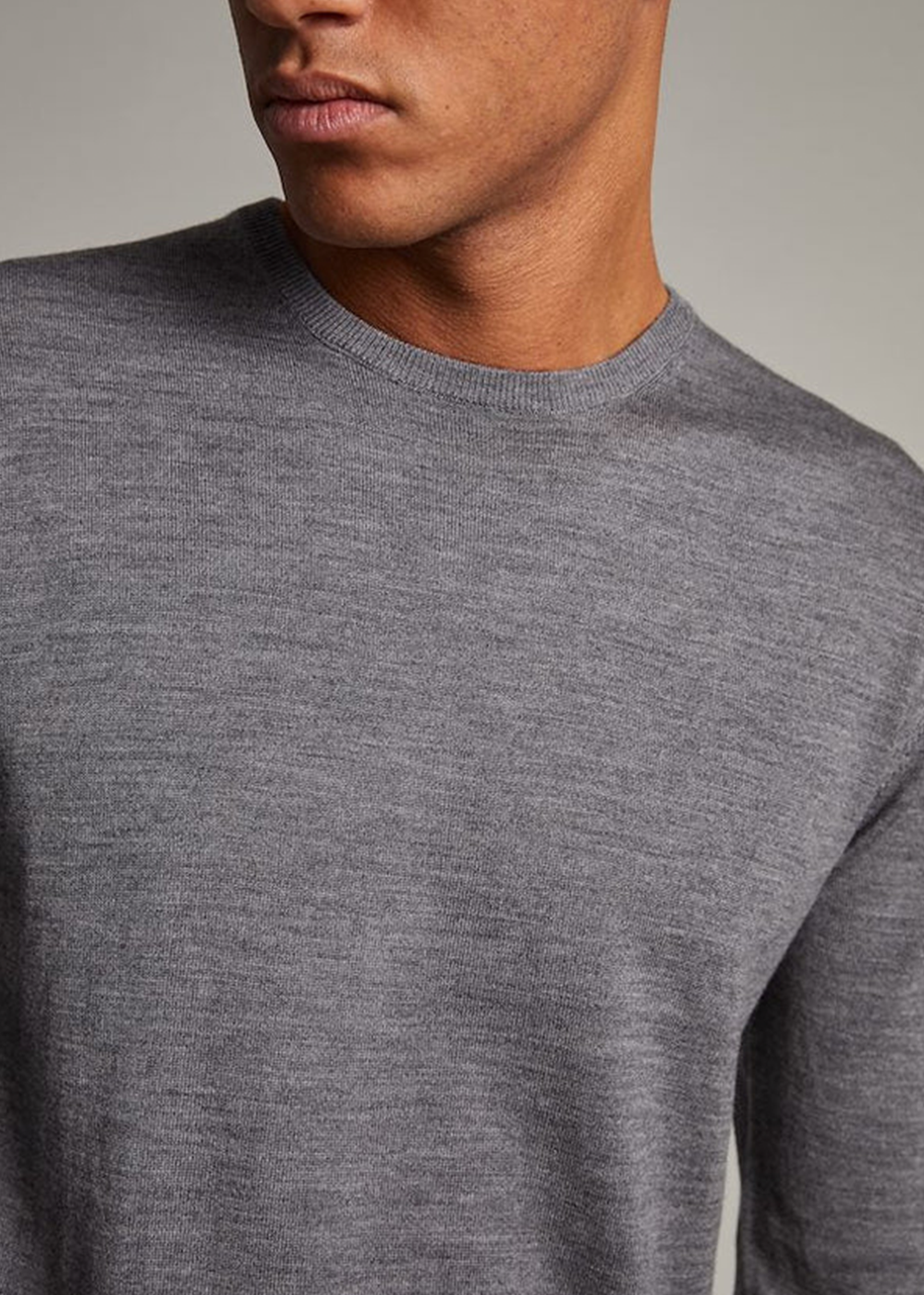 Margrate Merino Sweater - Medium Grey Melange - Matinique Canada - Danali