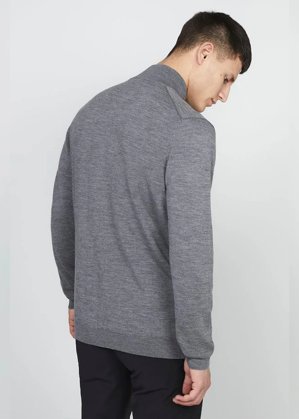 Mason Zip Knitted Cardigan - Grey Melange - Matinique Canada - Danali