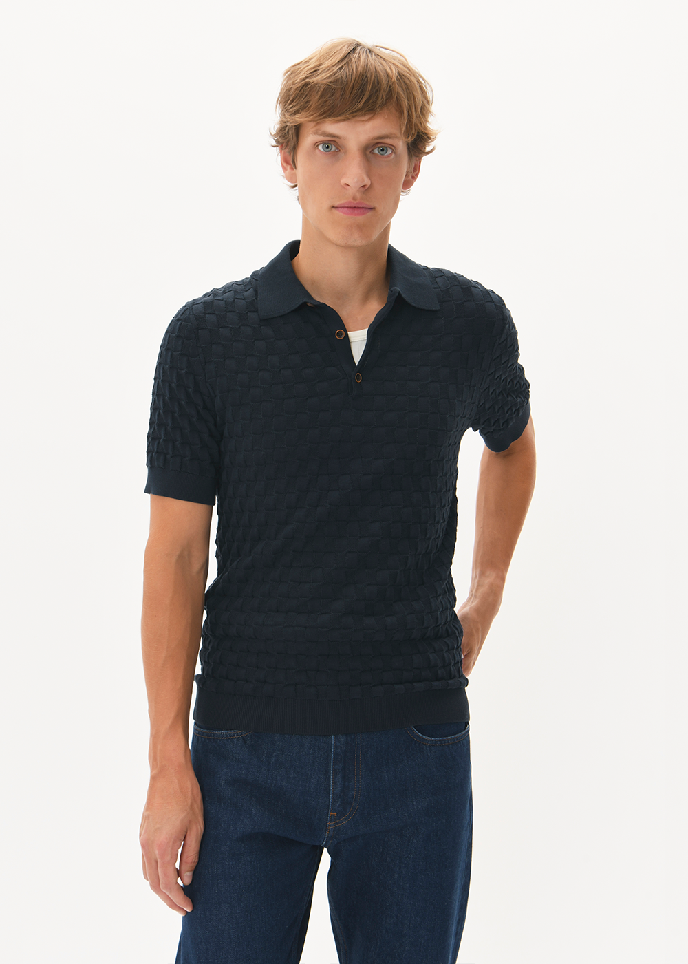 Polo Knit Heritage Shirt - Dark Navy - Matinique Canada - Danali