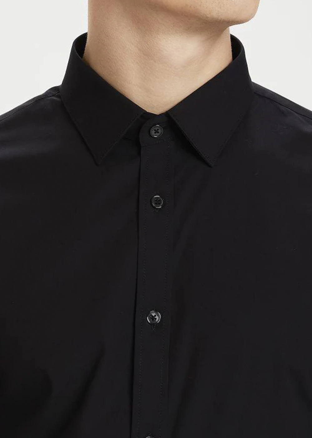Robo Stretch Poplin Shirt - Black - Matinique Canada - Danali