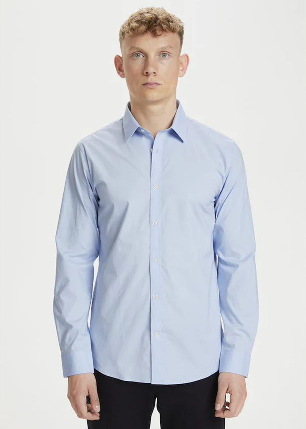 Robo Stretch Poplin Shirt - Chambrey Blue - Matinique Canada - Danali