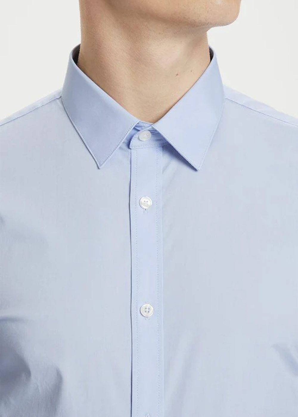 Robo Stretch Poplin Shirt - Chambrey Blue - Matinique Canada - Danali