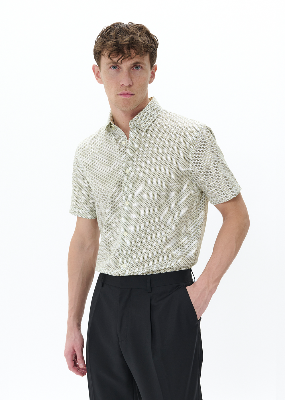 Trostol Short Sleeve Shirt - Light Army - Matinique Canada - Danali