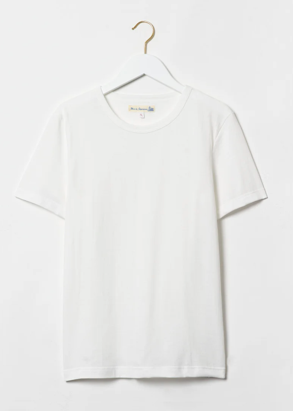 1950s Loopwheeled T-Shirt - White - Merz b. Schwanen Canada - Danali