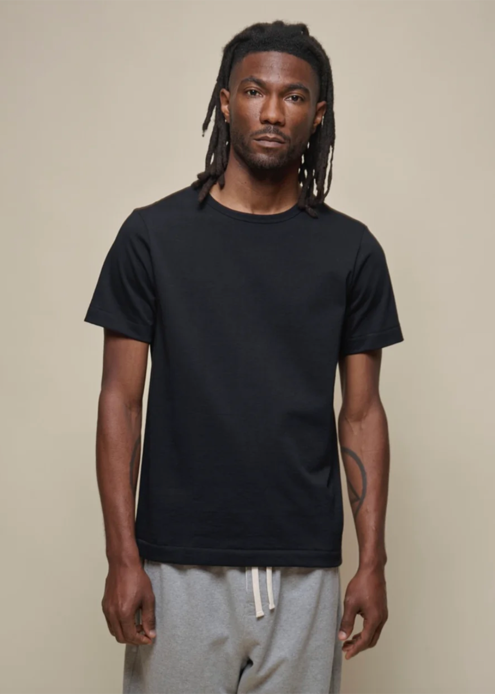 215 Loopwheeled T-Shirt - Black - Merz b. Schwanen Canada - Danali