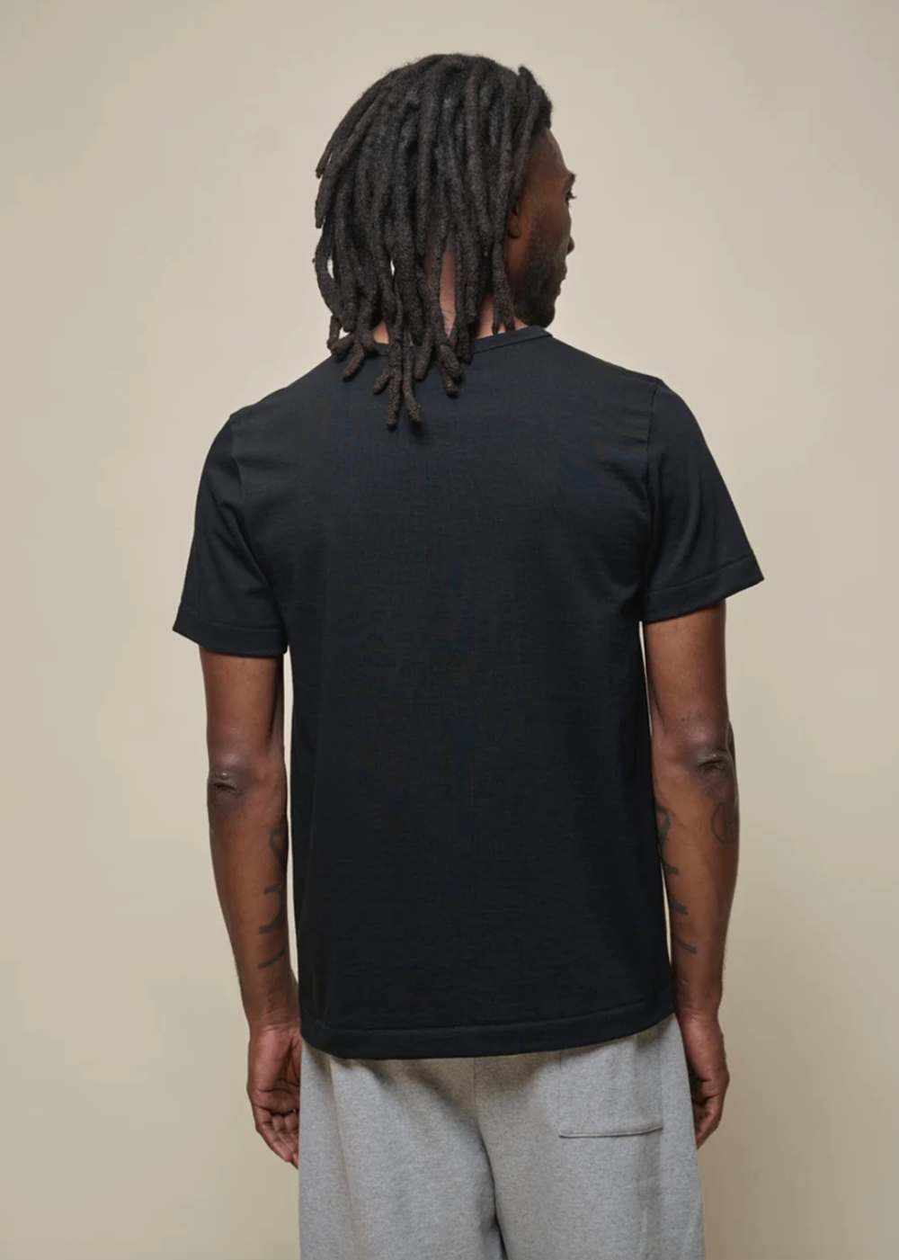 215 Loopwheeled T-Shirt - Black - Merz b. Schwanen Canada - Danali