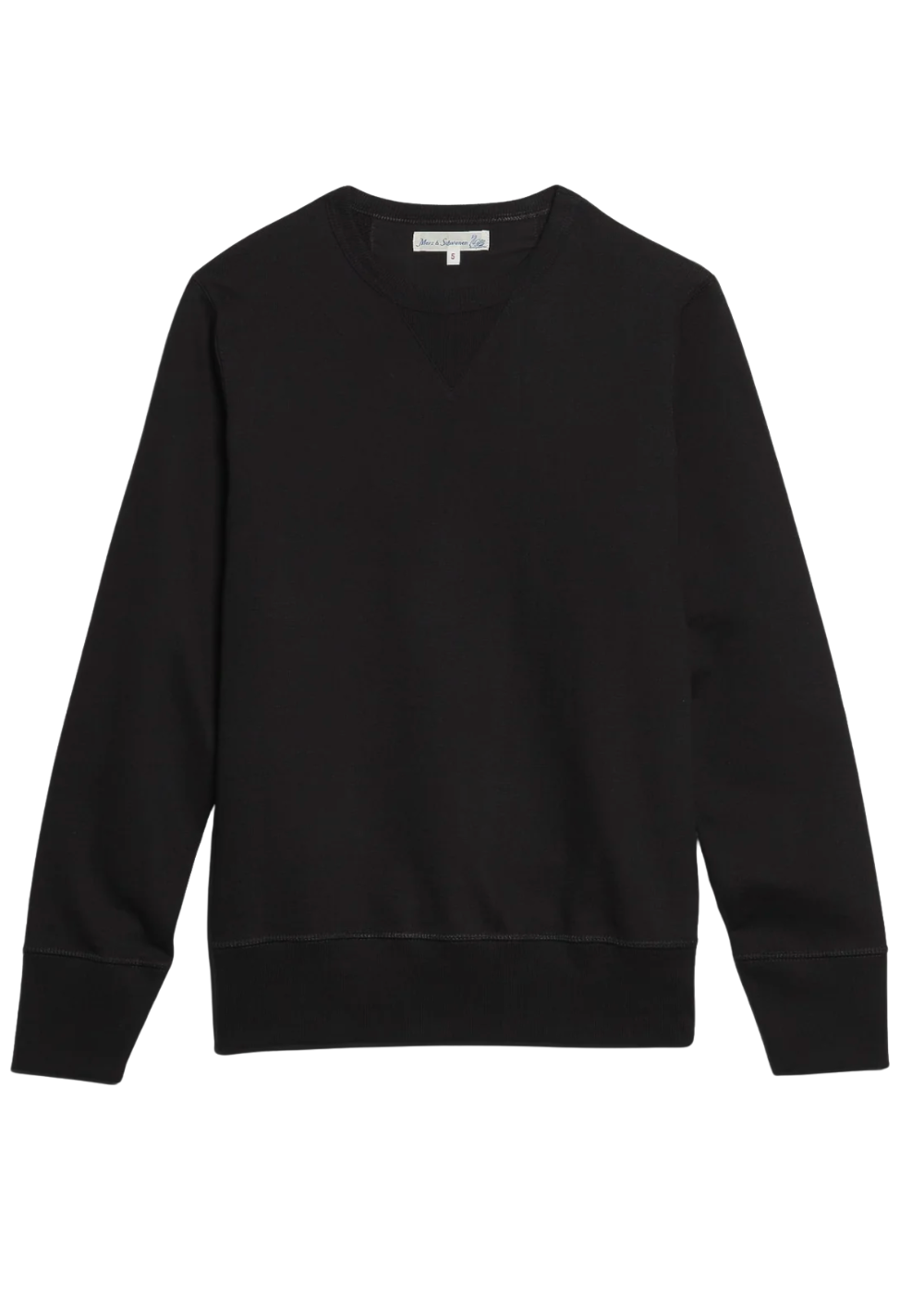 3S48 Loopwheeled Classic Fit Heavyweight Sweatshirt - Deep Black - Merz b. Schwanen Canada - Danali