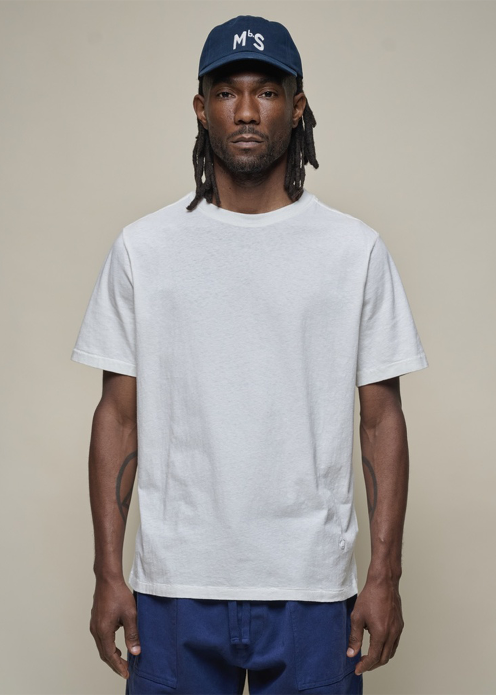 Cotton-Hemp Light Relaxed Fit T-Shirt - White - Merz b. Schwanen Canada - Danali