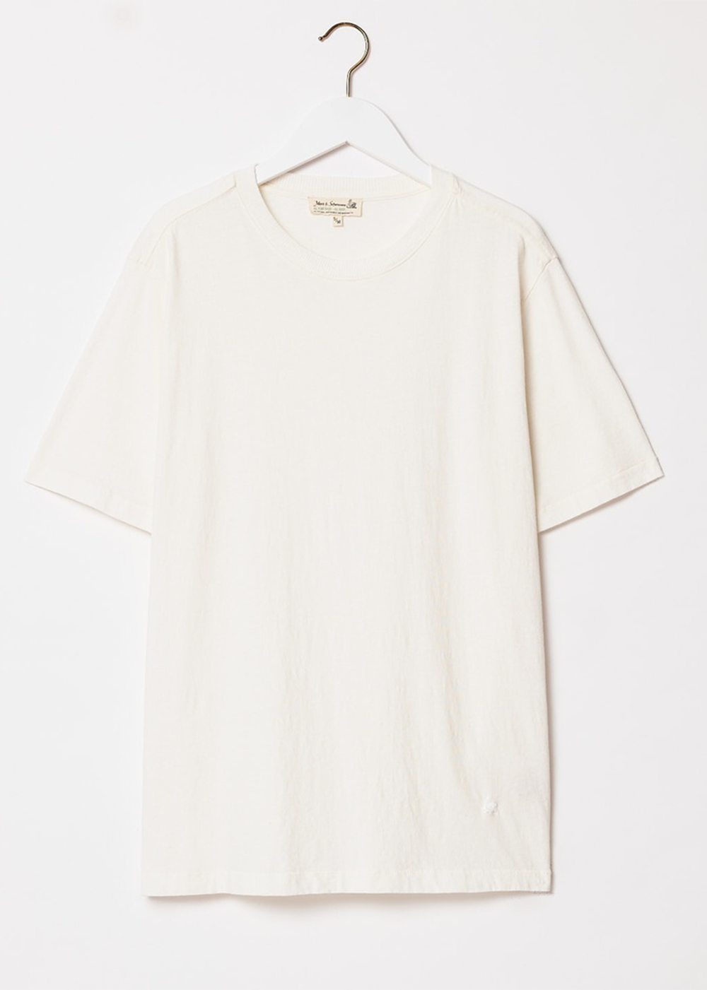 Cotton-Hemp Light Relaxed Fit T-Shirt - White - Merz b. Schwanen Canada - Danali