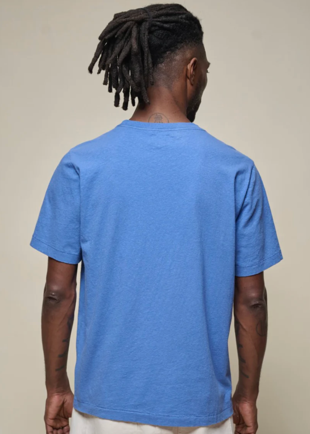 Cotton-Hemp T-Shirt - Faded Blue - Merz b. Schwanen Canada - Danali